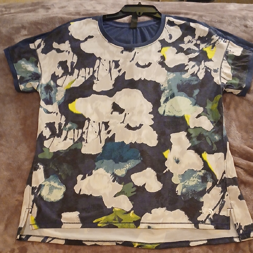 The North Face Floral Print Short Sleeve Top Womens XL